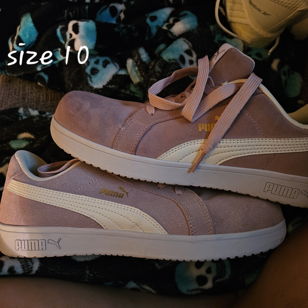 Puma Pink and White Size 10 Sneakers